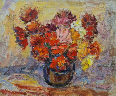 SHMUEL LAM - Technique: Oil on canvas Size: 54x65