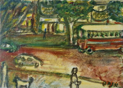 SIGNED MENACHEM - Technique: Oil on Artist canvas Size: 25x36