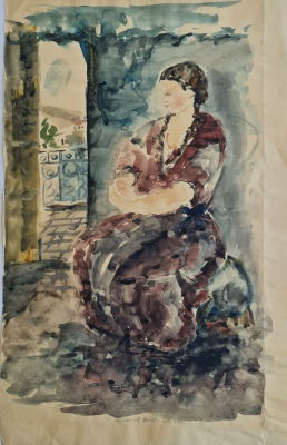 YOSEF KOSSONOGI - Technique: Watercolor on paper Size: 55x35 Date: 1931