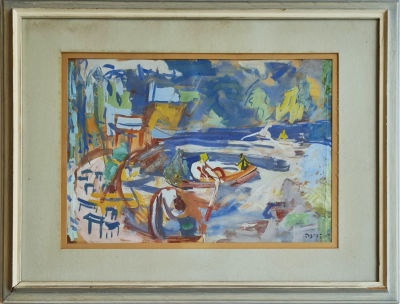 YEHIEL KRIZE - Technique: Oil on paper Size: 35X50