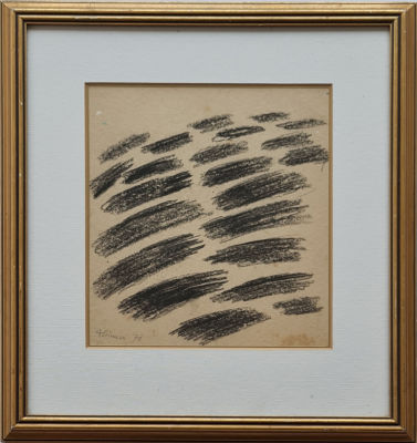 ALIMA RITA - Technique: Charcoal on paper Size: 26x23 Date: 1970