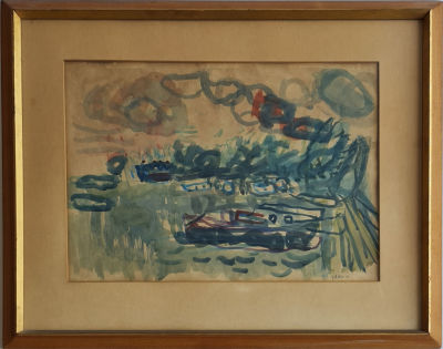 AVIGDOR STEMATSKY - Technique: Watercolor on paper Size: 34X47