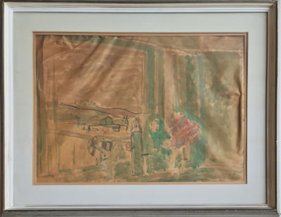 YOSEF ZARITSKY - Technique: Watercolor on paper Size: 45X63