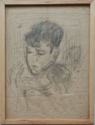 YEHEZKEL STREICHMAN - Technique: Drawing on paper Size: 50x34 Date: 1950