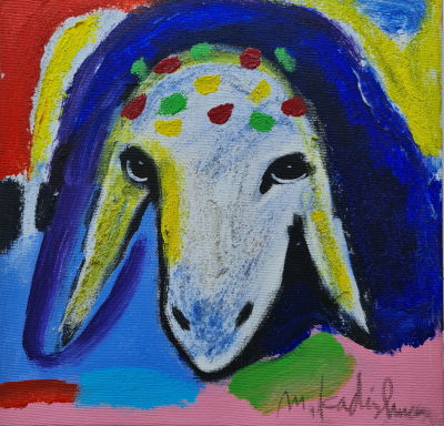 MENASHE KADISHMAN - Technique: Acrylic on canvas Size: 30x30