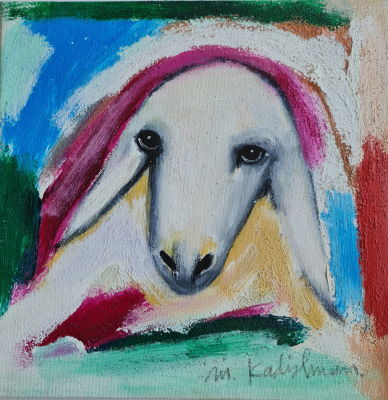 MENASHE KADISHMAN - Technique: Acrylic on canvas Size: 30x30