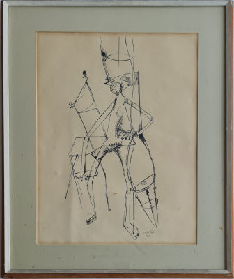 YOSL BERGNER - Technique: ink on paper Size: 52X37 Date: 1960
