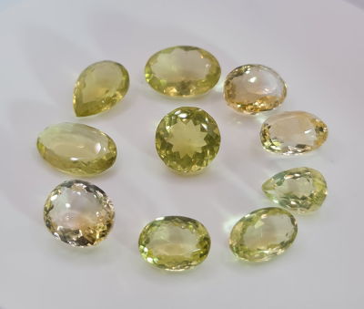 לוט 10 אבני סיטרין מלוטשות, סופר AAA, ליטוש גרמני, 123 קראט, טבעיות מהכספת באחריות 