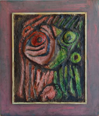 ISRAEL PALDI - Technique: Oil and gyps on board Size: 46X35