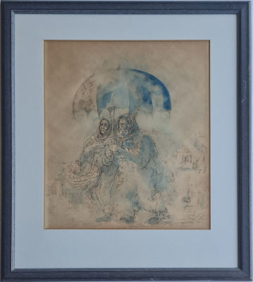 YOSSI STERN - Technique: Watercolor and ink on paper Size: 47x40