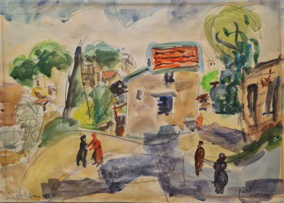 SHIMSHOM HOLTZMAN - Technique: Watercolor on paper Size: 50X70