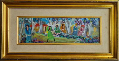 SHLOMO ALTER - Technique: Oil on mesonite Size: 19x57