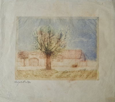 YOSEF BUDKO - Technique: Hand signed colored engraving Size: 15x17