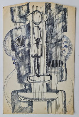 YEHEZKEL STREICHMAN - Technique: Ink and pen on paper Size: 38x24