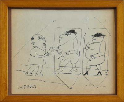 MICHAEL DRUKS - Technique: Ink/marker on paper Size: 16x18