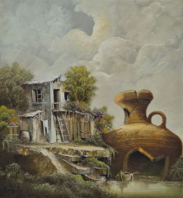 YAACOV NOVOGRODER - Technique: Oil on canvas Size: 42x39