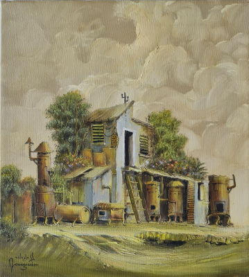 YAACOV NOVOGRODER - Technique: Oil on canvas Size: 32x29