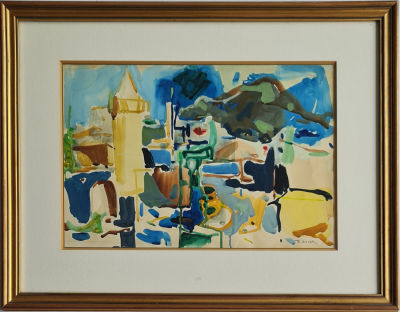 ROBERT BASER - Technique: Watercolor on paper Size: 34x50