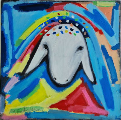 MENASHE KADISHMAN - Technique: Acrylic on canvas Size: 60x60