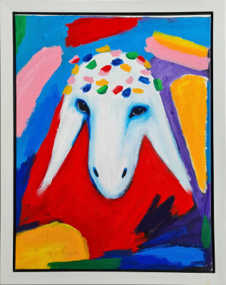 MENASHE KADISHMAN - Technique: Acrylic on canvas Size: 80x60