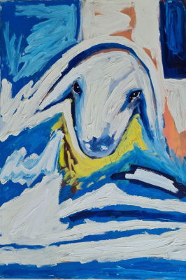 MENASHE KADISHMAN - Technique: Acrylic on canvas Size: 100x70