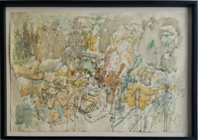AVIGDOR STEMATSKY - Technique: Watercolor on paper Size: 70x100 Date: 1962