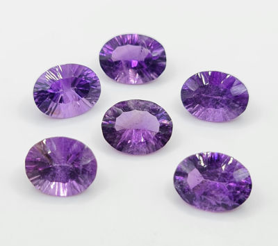 לוט 6 אבני אמטיסט מלוטשות סופר AAA, יפהפיות, שקופות, 41 קראט, נהדרות לתיכשוט, טבעיות מהכספת 