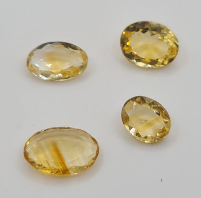 לוט 4 אבני סיטרין מלוטשות 15.7קראט, טבעיות מהכספת באחריות מלאה