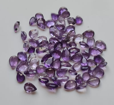 לוט אבני אמטיסט מלוטשות בתפזורת, 55 קראט, טבעיות מהכספת באחריות מלאה