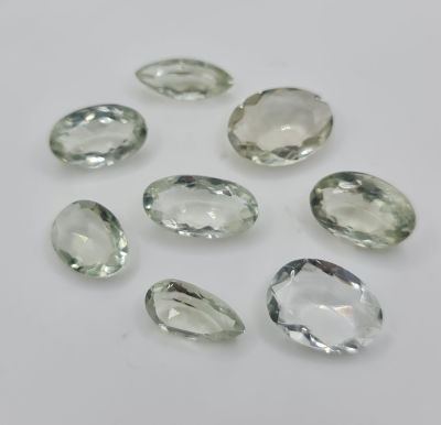 לוט 8 אבני אמטיסט ירוק מלוטשות באיכות מעולה, 52.8 קראט, טבעיות מהכספת באחריות מלאה