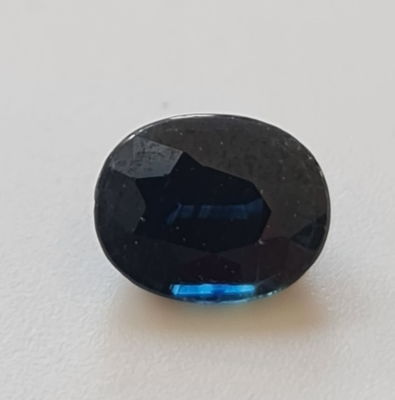 אבן ספיר מלוטשת סופר AAA, איכות מעולה, 1.25 קראט, טבעית מהכספת באחריות מלאה