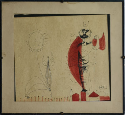 NAFTALI BEZEM - Technique: INK AND WATERCOLOR ON PAPER Size: 30X32