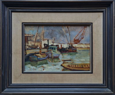 AVI SCHWARTZ - Technique: OIL ON MAZONITE Size: 25x25