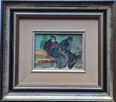 MOSHE ROSENTHALIS - Technique: OIL ON CARDBOARD Size: 12x17