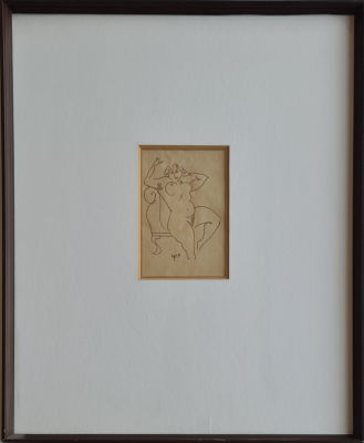 MARCEL JANCO - Technique: MARKER ON PAPER Size: 18x11