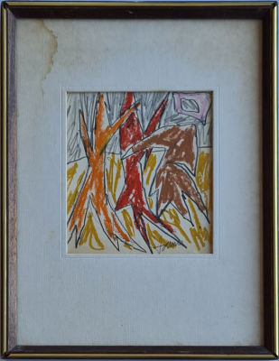 MARCEL JANCO - Technique: PASTEL ON PAPER Size: 17x15