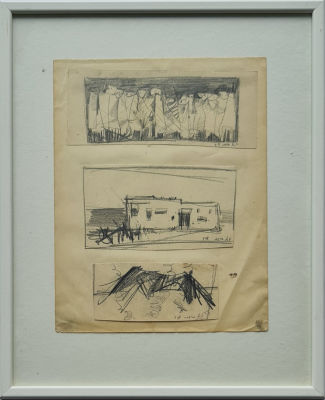 YOSL BERGNER - Technique: DRAWING ON PAPER Size: 33x24