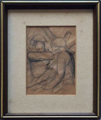 YOHANAN SIMON - Technique: CHARCOAL ON PAPER Size: 14X10