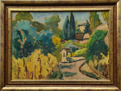 SHIMSHON HOLZMAN - Technique: OIL ON CARDBOARD Size: 50x68