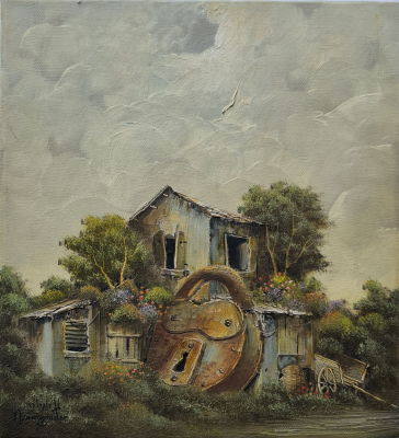 YAACOV NOVOGRODER - Technique: OIL ON CANVAS Size: 32x29