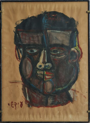 AVSHALOM OKASHI - Technique: OIL/GOUACHE ON PAPER Size: 47x32