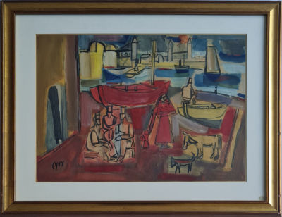 AVSHALOM OKASHI - Technique: GOUACHE ON PAPER Size: 48x68