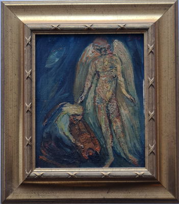 ITZHAK FRENKEL FRENEL - Technique: OIL ON CANVASBOARD Size: 26x21