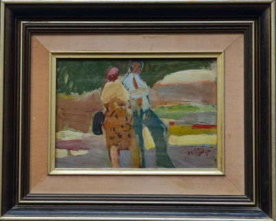 MOSHE ROSENTHALIS - Technique: OIL ON CARDBOARD Size: 17x24