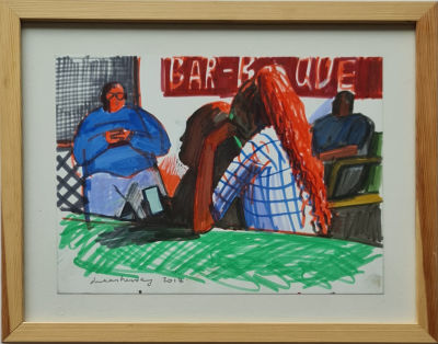 ANA LUKASHEVSKI - Technique: GOUACHE AND MARKER ON PAPER Size: 23x30 Date: 2017