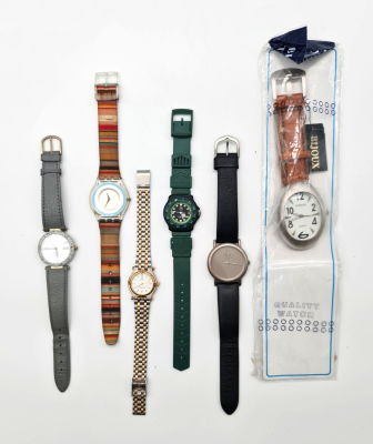 לוט 6 שעונים מנגנון קוורץ , ביניהם GUCCI , TAG HEUER, SWATCH ועוד 3 פירמות לא 
