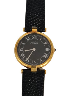 שעון CARTIER לאישה , מנגנון קוורץ , קוטר 30 , ראינו שעבד כשקיבלנו , אבל הפסיק. כנראה 