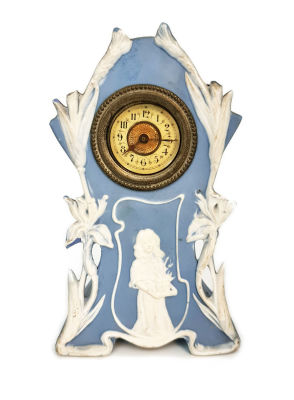 שעון עבודת ביסקוויט יתכן וודגווד , כנראה מאה 19 , פגמים קלים , לא במצב עבודה, גובה 