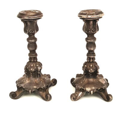 זוג פמוטי כסף כנראה פולנים עתיקים מאה 19 , חתום 925 , גובה 15 , משקל 160 גרם