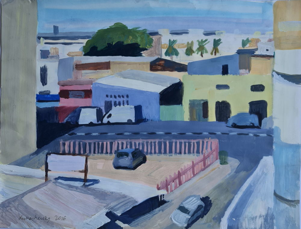 Anna Lukashevsky - Technique: Acrylic on paper 
Size: 50X65 
Date: 2016